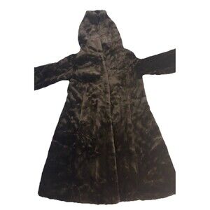 Jones New York Women's Winter Faux Mink Fur Coat Jacket Size Large